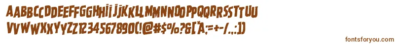 Шрифт Ghoulishintentshiftrotal – коричневые шрифты на белом фоне