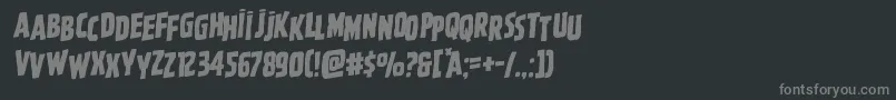 フォントGhoulishintentshiftrotal – 黒い背景に灰色の文字