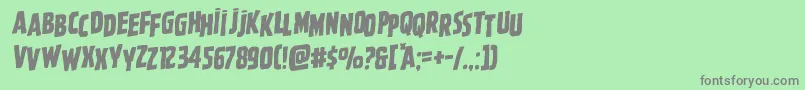 Ghoulishintentshiftrotal Font – Gray Fonts on Green Background