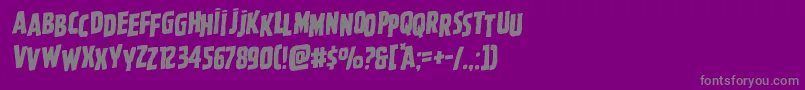 Ghoulishintentshiftrotal Font – Gray Fonts on Purple Background