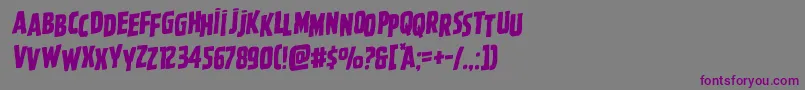 Шрифт Ghoulishintentshiftrotal – фиолетовые шрифты на сером фоне