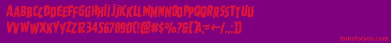 Ghoulishintentshiftrotal Font – Red Fonts on Purple Background