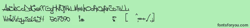 Шрифт ggstock – чёрные шрифты на зелёном фоне