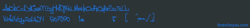 Подробнее о шрифте ggstock Шрифт ggstock – синие шрифты на чёрном фоне