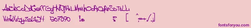 フォントggstock – ピンクの背景に紫のフォント