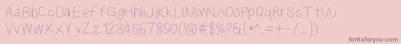 Kabinamed Font – Gray Fonts on Pink Background