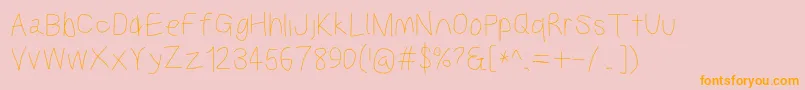 Kabinamed Font – Orange Fonts on Pink Background