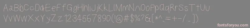 Kabinamed Font – Pink Fonts on Gray Background