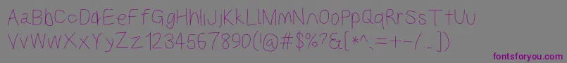 Kabinamed Font – Purple Fonts on Gray Background