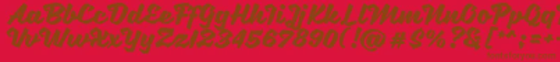 SweetSorrow Font – Brown Fonts on Red Background