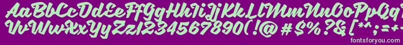 SweetSorrow Font – Green Fonts on Purple Background