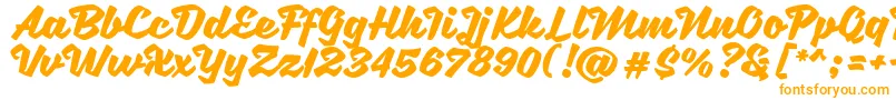 SweetSorrow Font – Orange Fonts on White Background