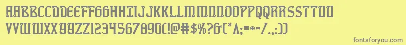 フォントFiddlerscove – 黄色の背景に灰色の文字