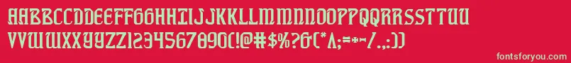 Fiddlerscove Font – Green Fonts on Red Background