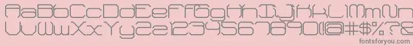 Fonte FhReverse – fontes cinzas em um fundo rosa