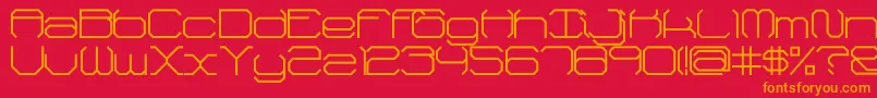 フォントFhReverse – 赤い背景にオレンジの文字