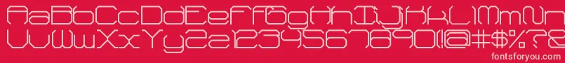 FhReverse Font – Pink Fonts on Red Background