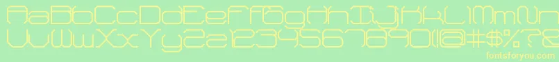 FhReverse Font – Yellow Fonts on Green Background