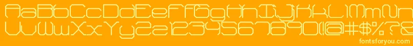 FhReverse Font – Yellow Fonts on Orange Background