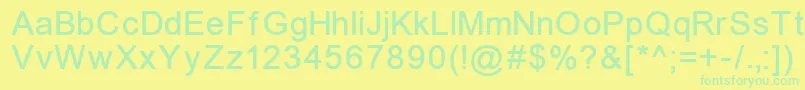 Un1251n Font – Green Fonts on Yellow Background