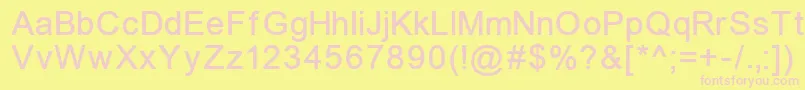 Un1251n Font – Pink Fonts on Yellow Background