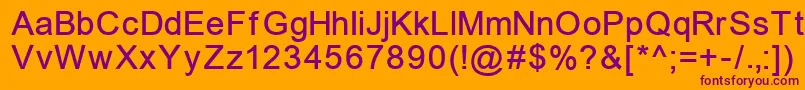 Un1251n Font – Purple Fonts on Orange Background