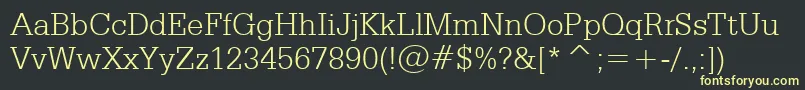 Шрифт SerifaLightBt – жёлтые шрифты на чёрном фоне