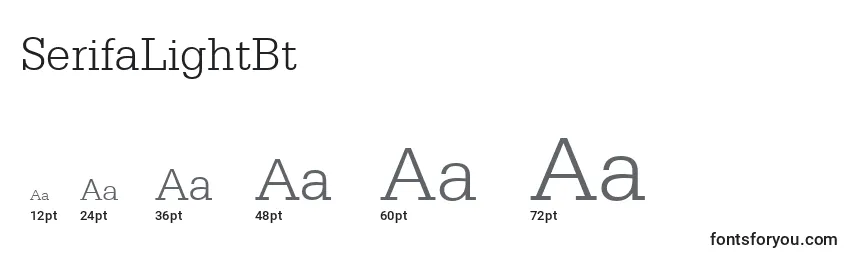 Größen der Schriftart SerifaLightBt