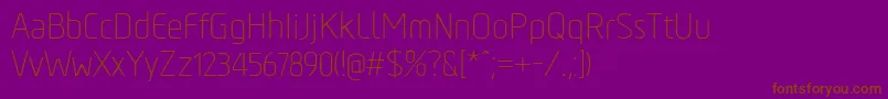 Шрифт TadaoLight – коричневые шрифты на фиолетовом фоне