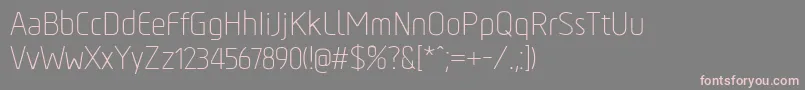Шрифт TadaoLight – розовые шрифты на сером фоне