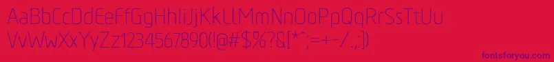 TadaoLight Font – Purple Fonts on Red Background