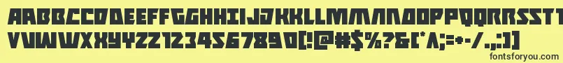 Halfshellhero Font – Black Fonts on Yellow Background