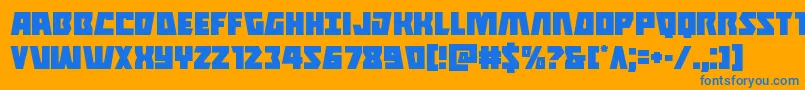 Weitere Informationen zur Halfshellhero-Schriftart Halfshellhero-Schriftart – Blaue Schriften auf orangefarbenem Hintergrund