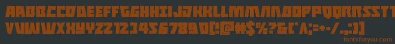 Halfshellhero Font – Brown Fonts on Black Background