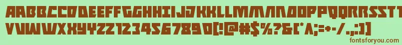 Шрифт Halfshellhero – коричневые шрифты на зелёном фоне