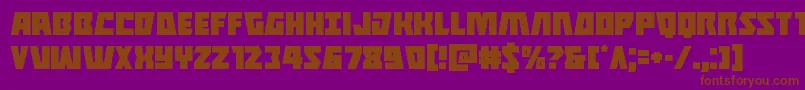 Halfshellhero-Schriftart – Braune Schriften auf violettem Hintergrund