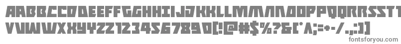 フォントHalfshellhero – 白い背景に灰色の文字