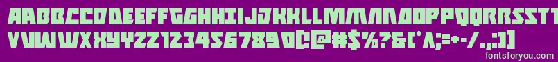 Halfshellhero Font – Green Fonts on Purple Background