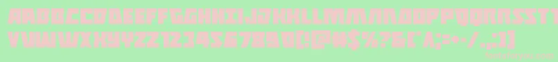 Halfshellhero Font – Pink Fonts on Green Background