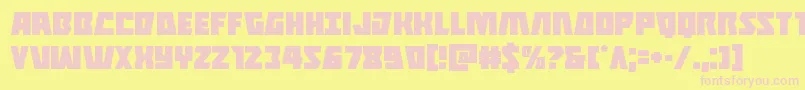 Halfshellhero Font – Pink Fonts on Yellow Background