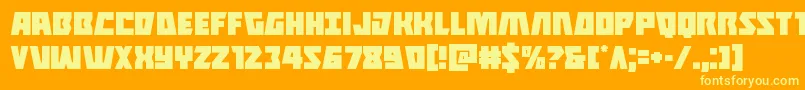 フォントHalfshellhero – オレンジの背景に黄色の文字