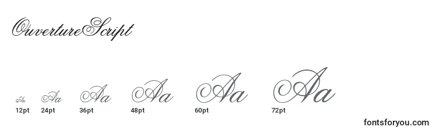 OuvertureScript Font Sizes