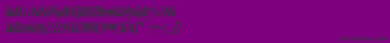 CrichtonItalic Font – Black Fonts on Purple Background