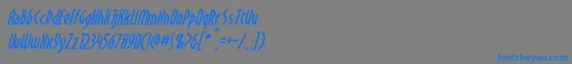 CrichtonItalic Font – Blue Fonts on Gray Background