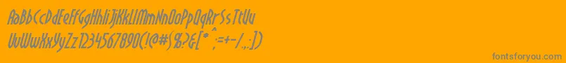 CrichtonItalic Font – Gray Fonts on Orange Background