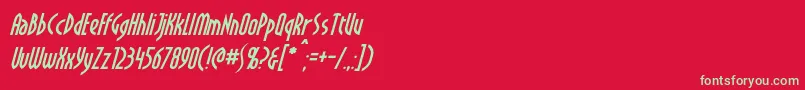CrichtonItalic Font – Green Fonts on Red Background