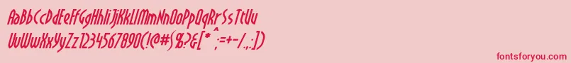 CrichtonItalic Font – Red Fonts on Pink Background