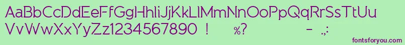 NaturaPlayRegular Font – Purple Fonts on Green Background