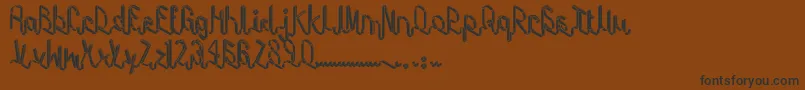 Tape Font – Black Fonts on Brown Background