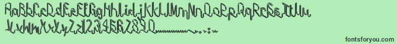 Tape Font – Black Fonts on Green Background